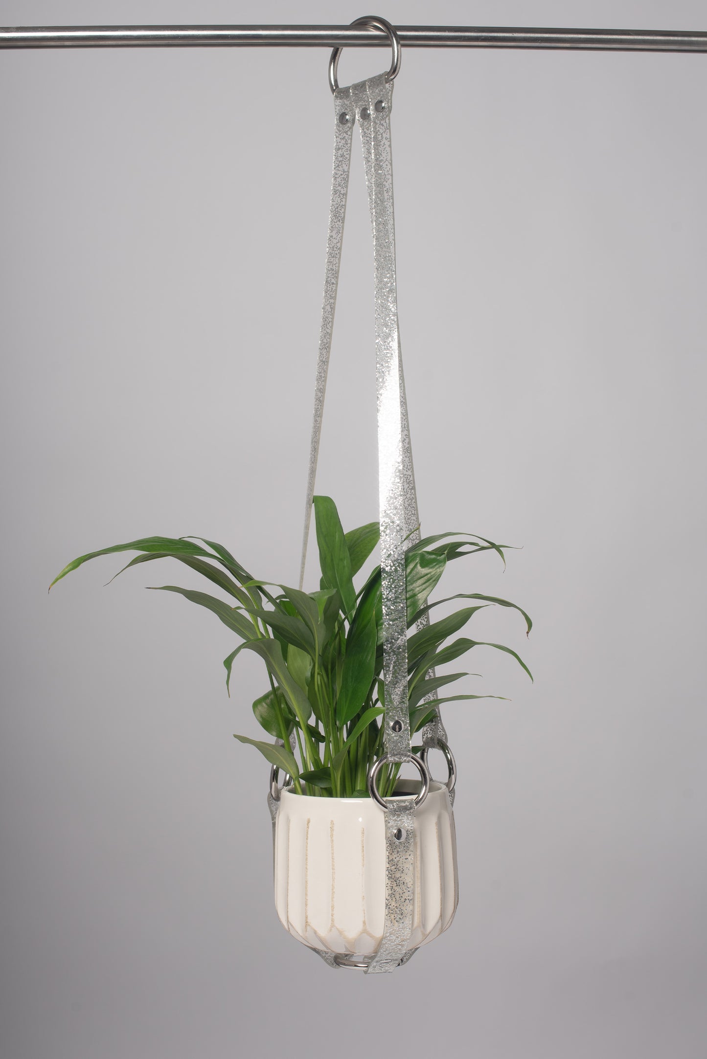 Harness Plant Hanger - Silver Glitter PVC