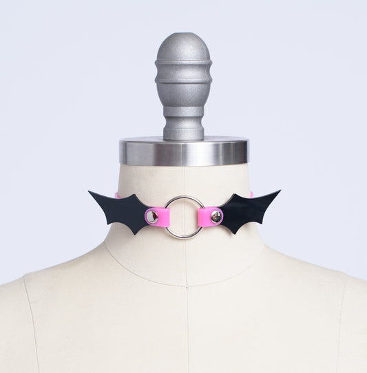 Bat Wing O Ring Choker Collar