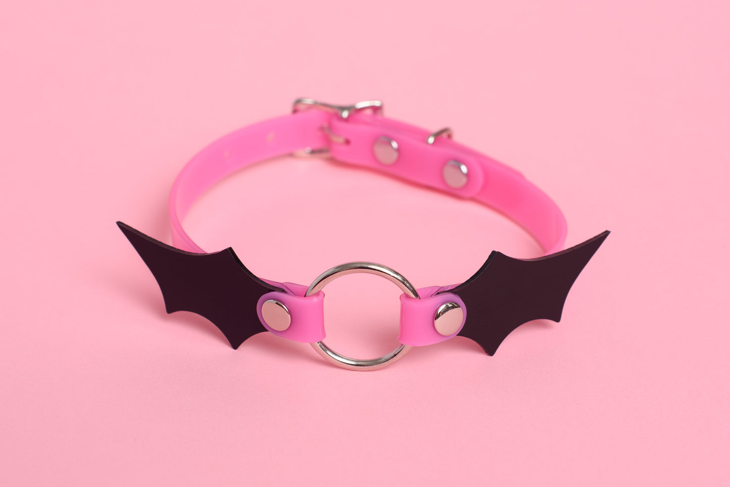 Bat Wing O Ring Choker Collar