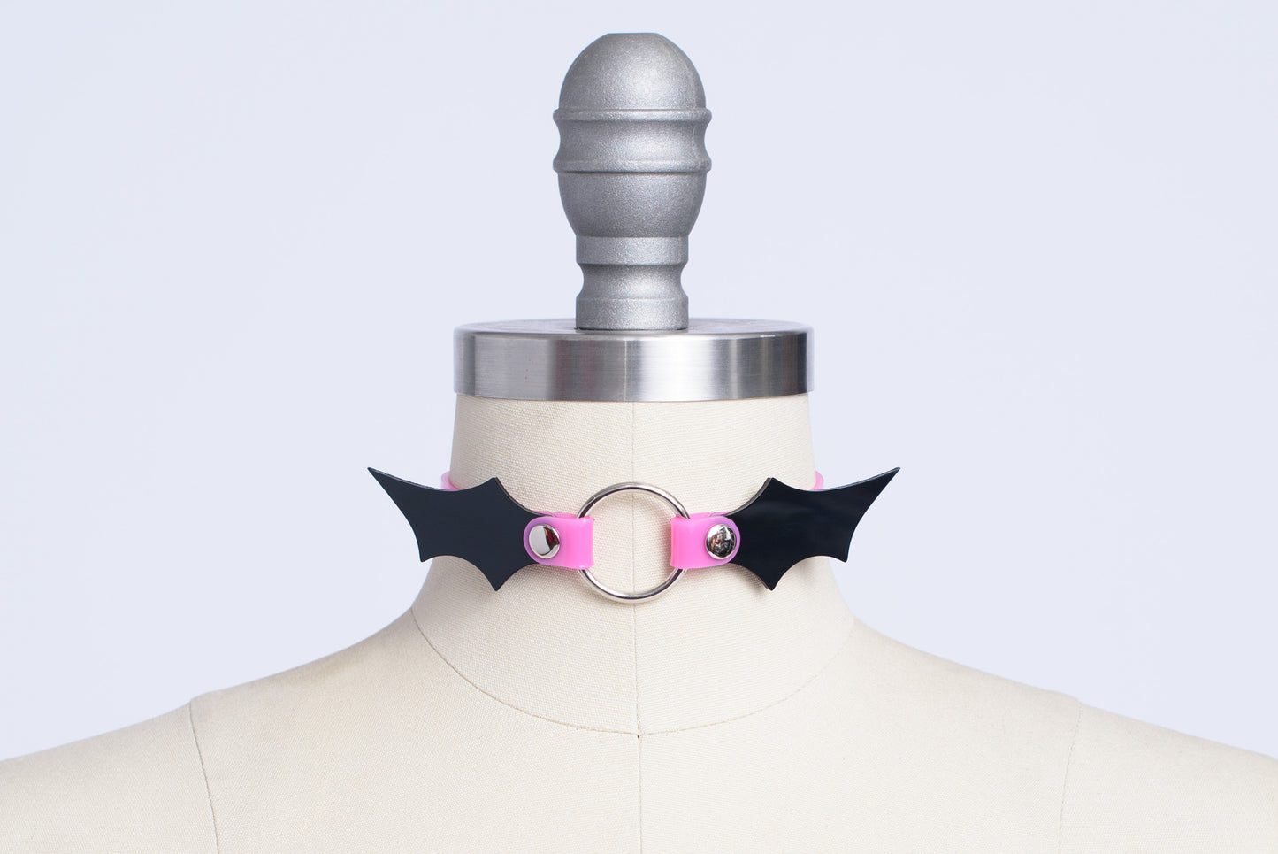 Bat Wing O Ring Choker Collar