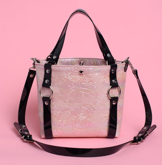 Iridescent Floral Mini Harness Bag