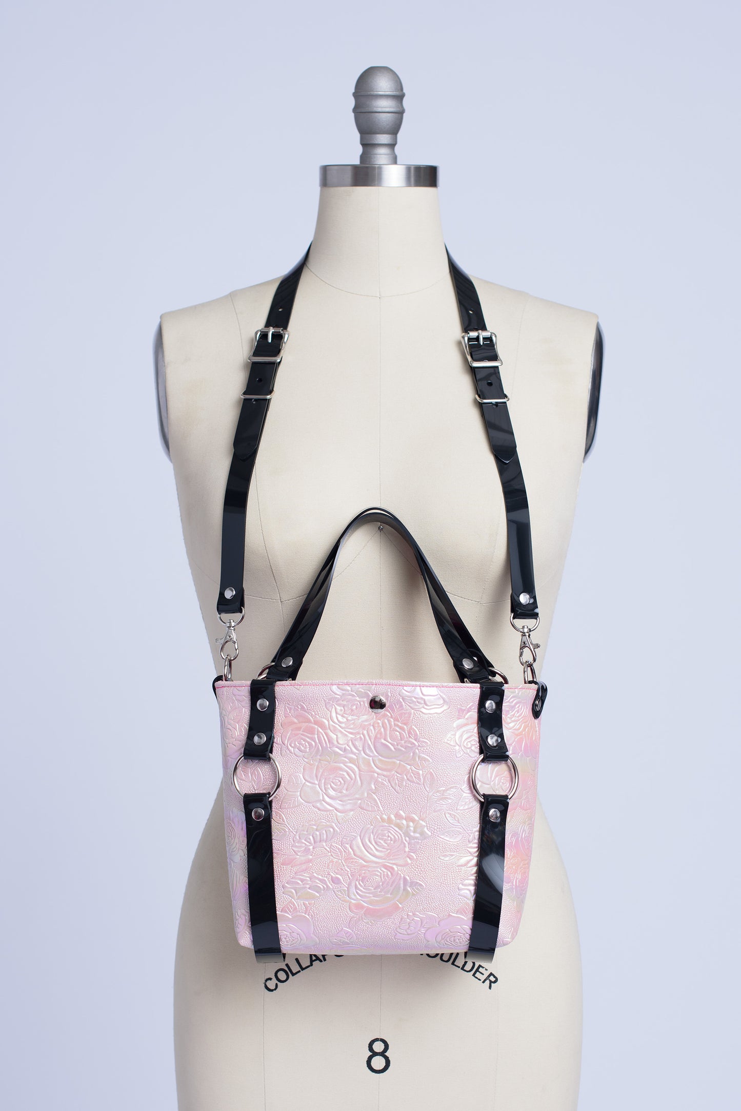 Iridescent Floral Mini Harness Bag