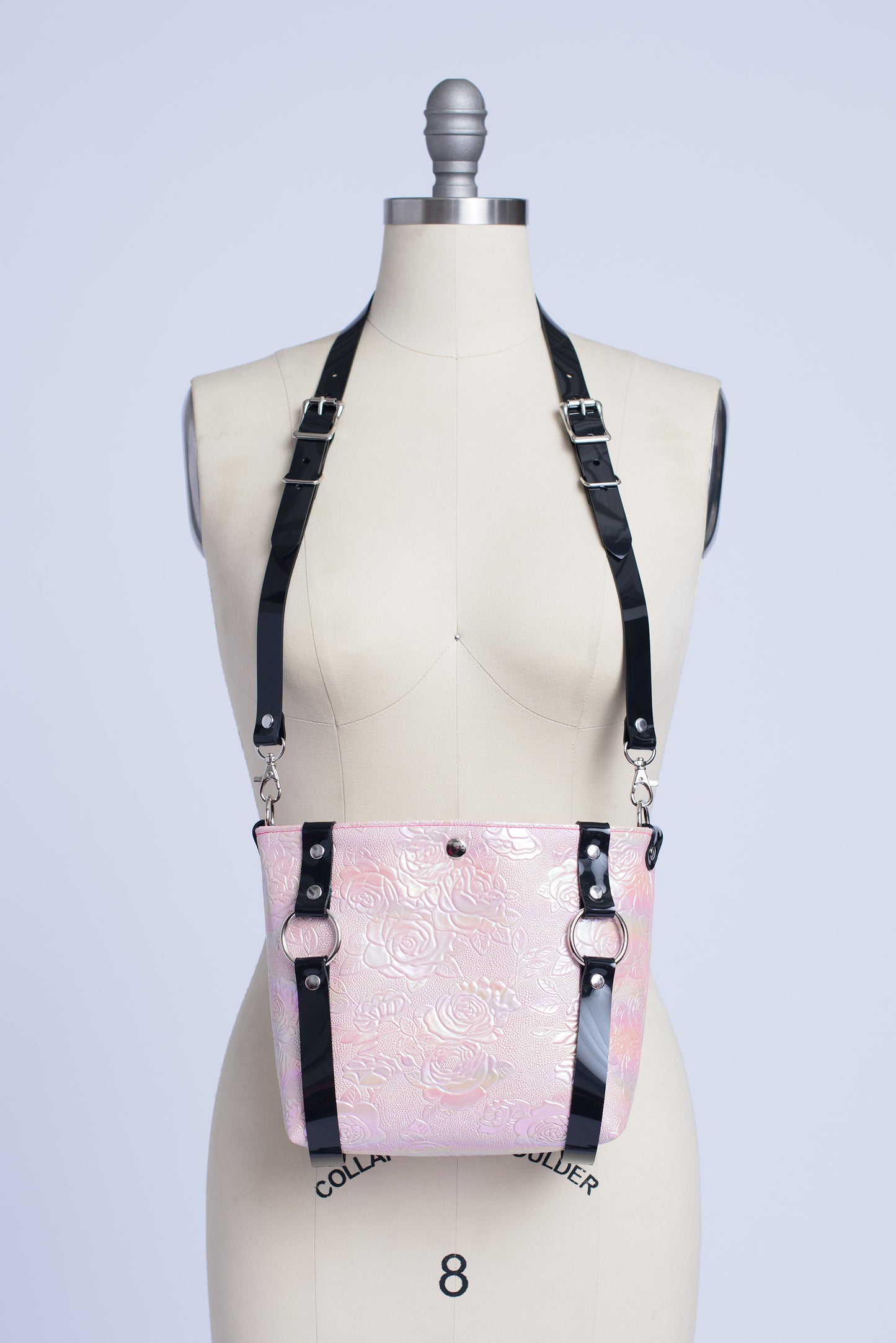 Iridescent Floral Mini Harness Bag