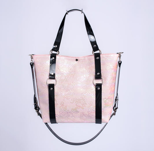 XL Iridescent Floral Harness Tote Bag