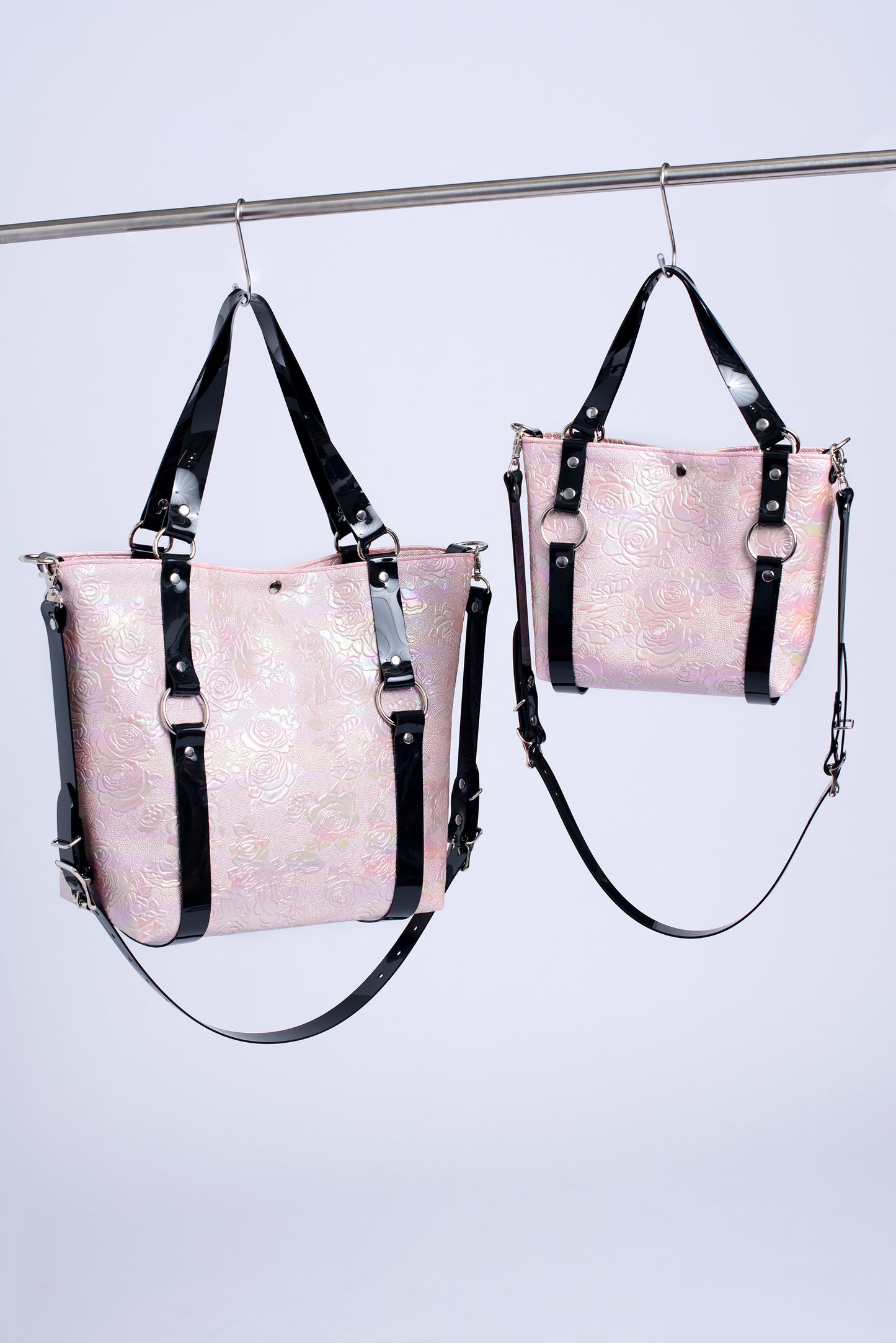 Iridescent Floral Mini Harness Bag