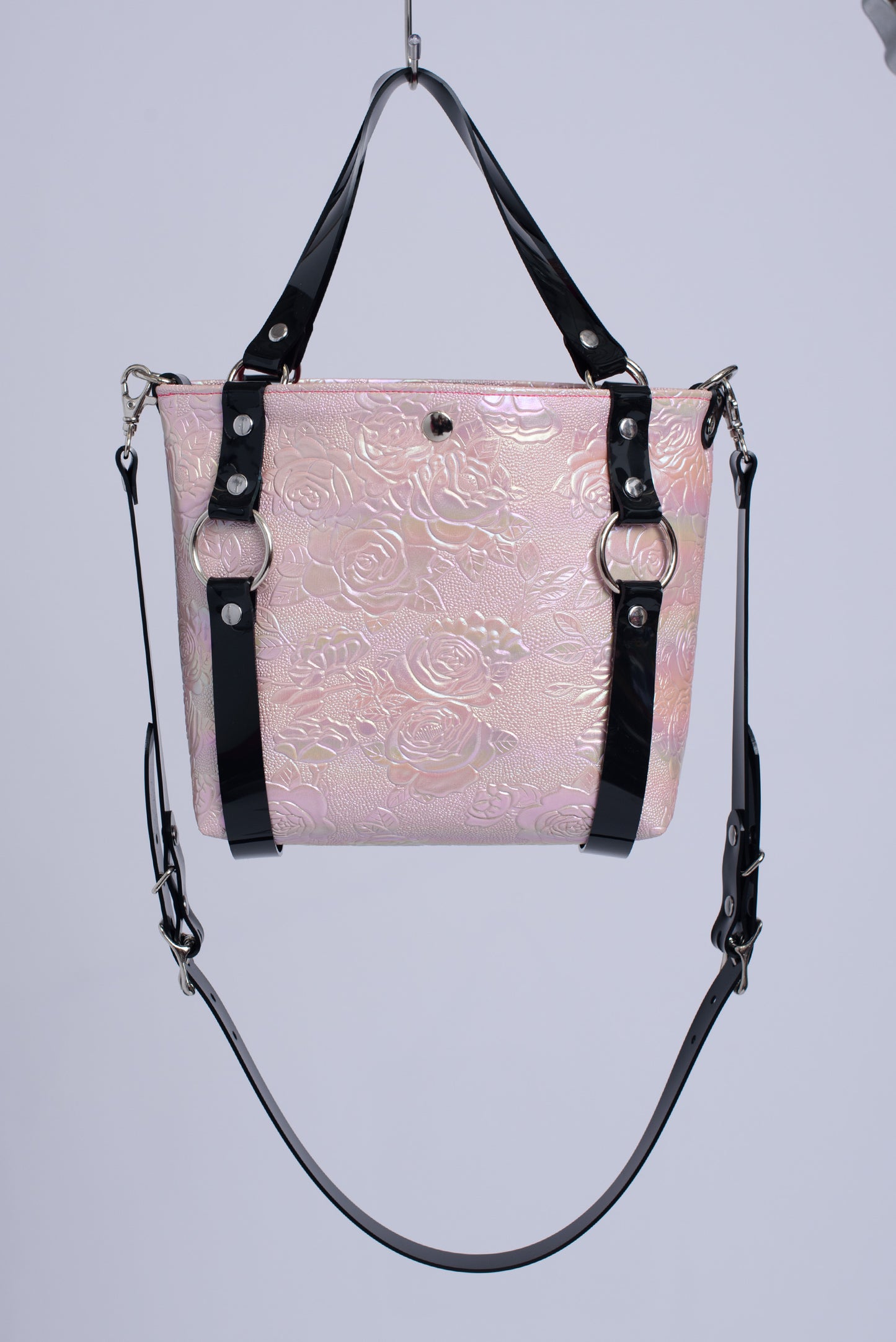 Iridescent Floral Mini Harness Bag