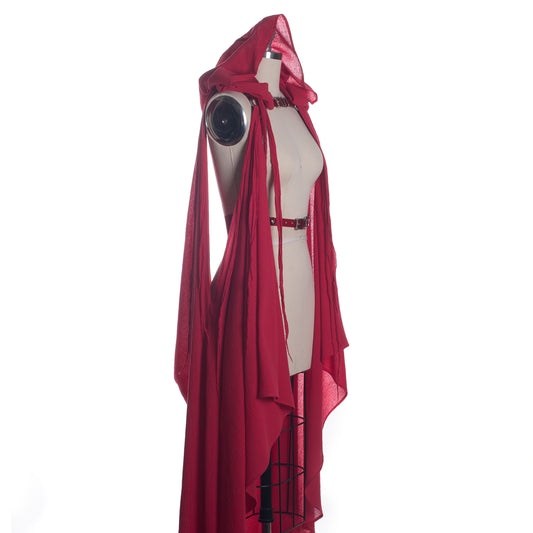 Red Draped Cape Harness