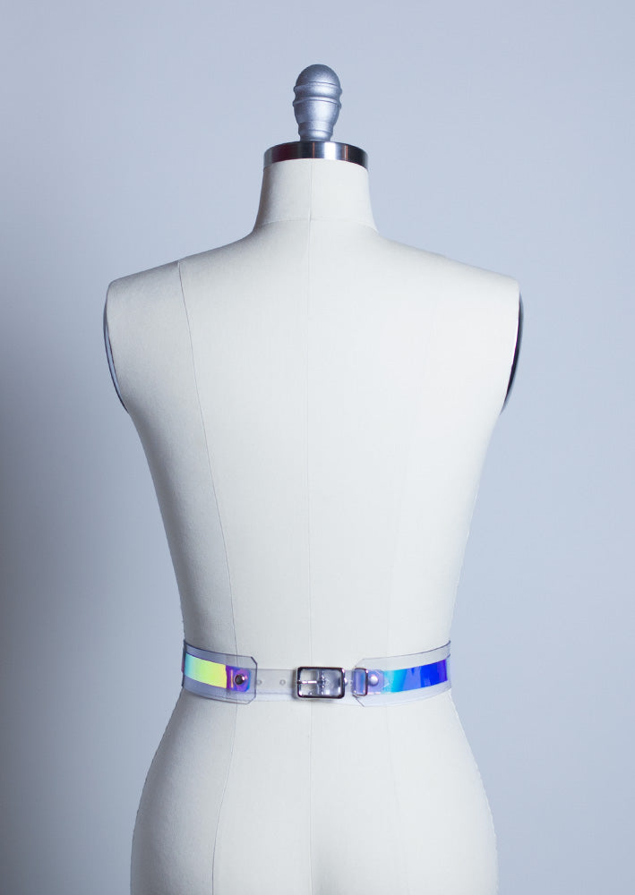 O - Holographic Gothic Belt Harnesses & Millinery Apatico -