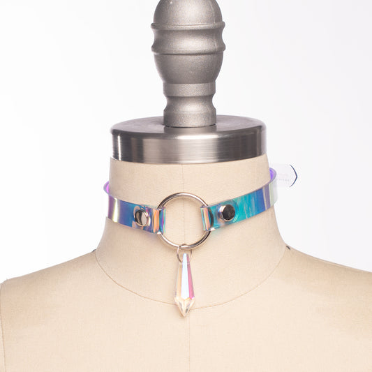 Mini Iridescent Lyra Crystal Choker Collar