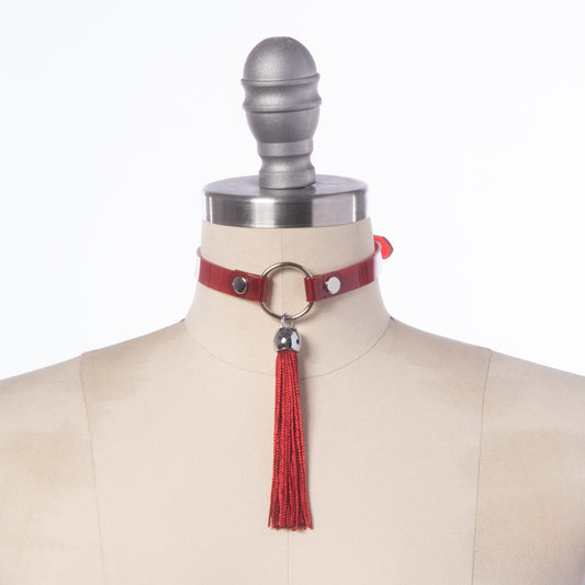 Red Tassel Collar Choker