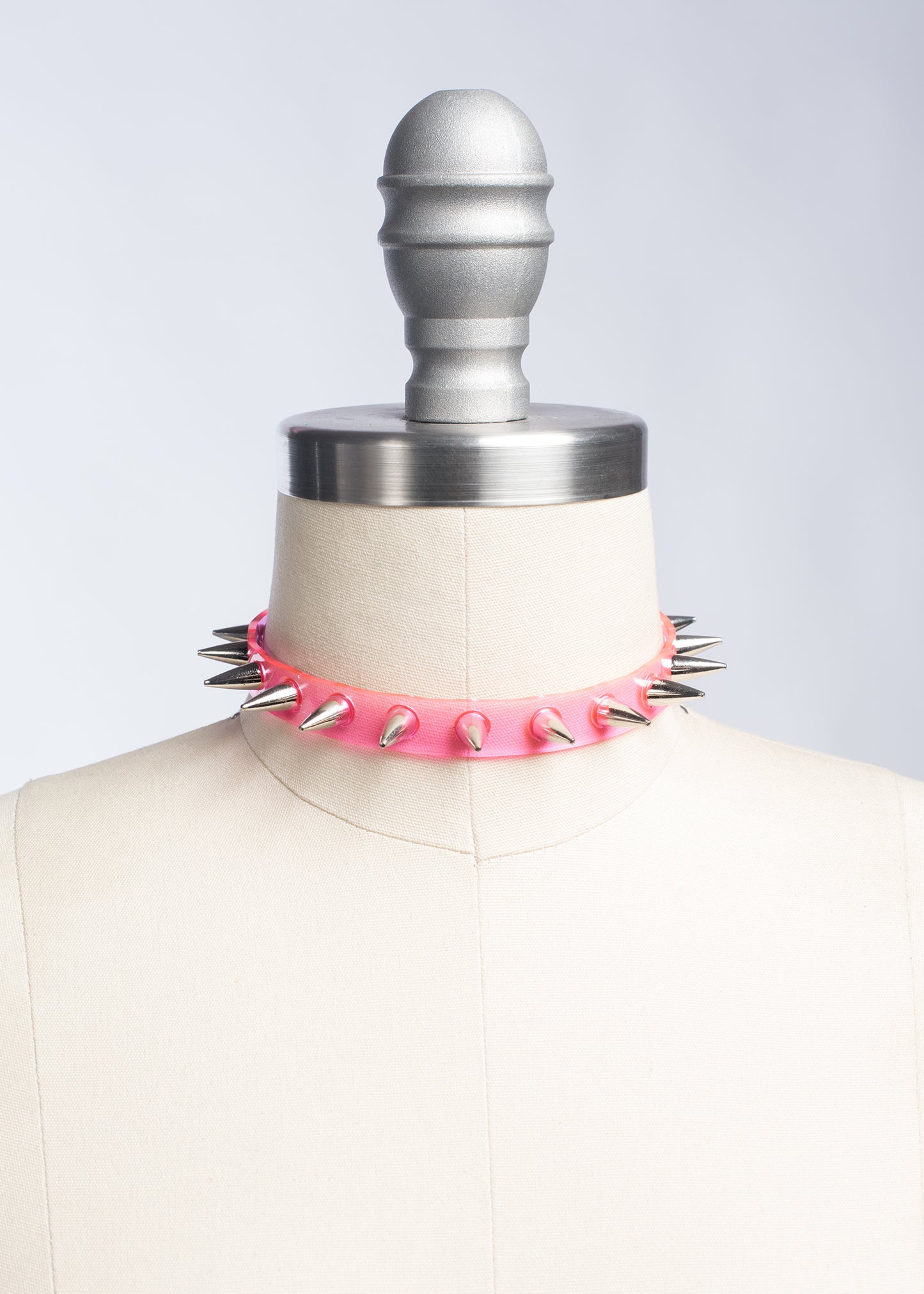 Neon Spiked Choker Collar