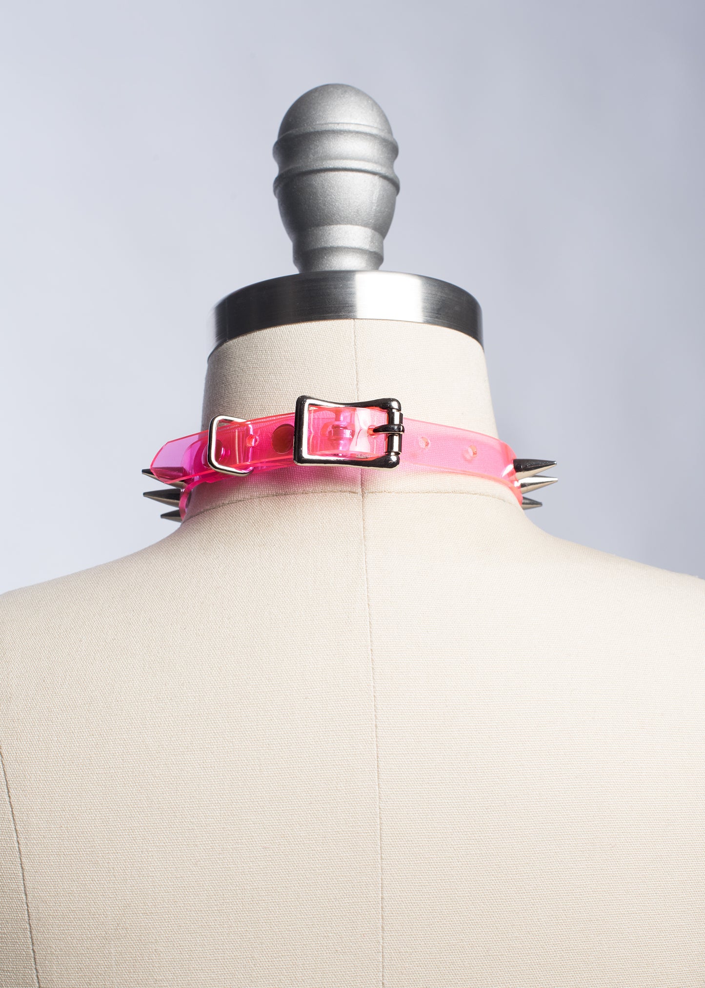 Neon Spiked Choker Collar