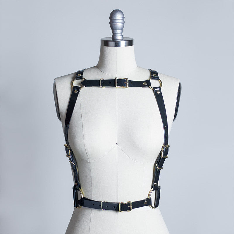 Gothic bra belt set grey/black – Senoritas-tribal-designs