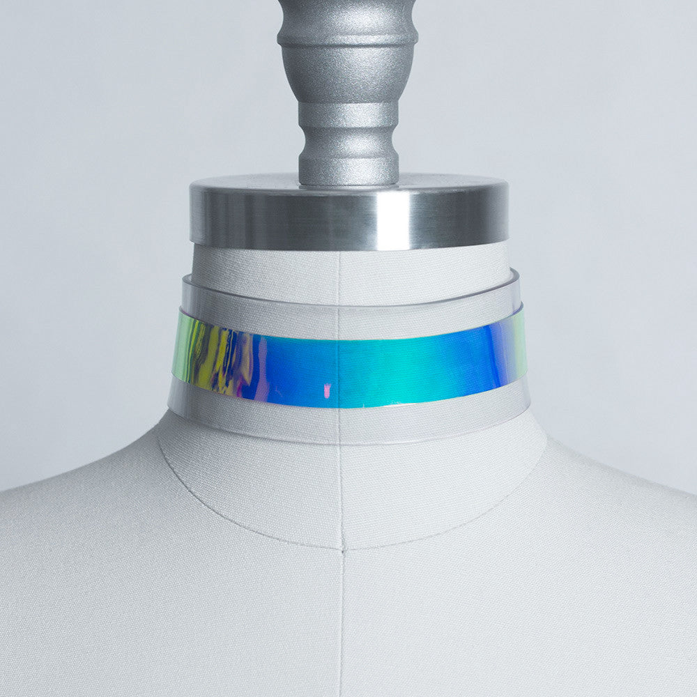 HOLOGRAPHIC CHOKER COLLAR - APATICO - 1