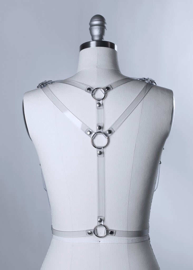 Vertigo Harness - Clear Pvc or Leather - Gothic Fashion - Apatico